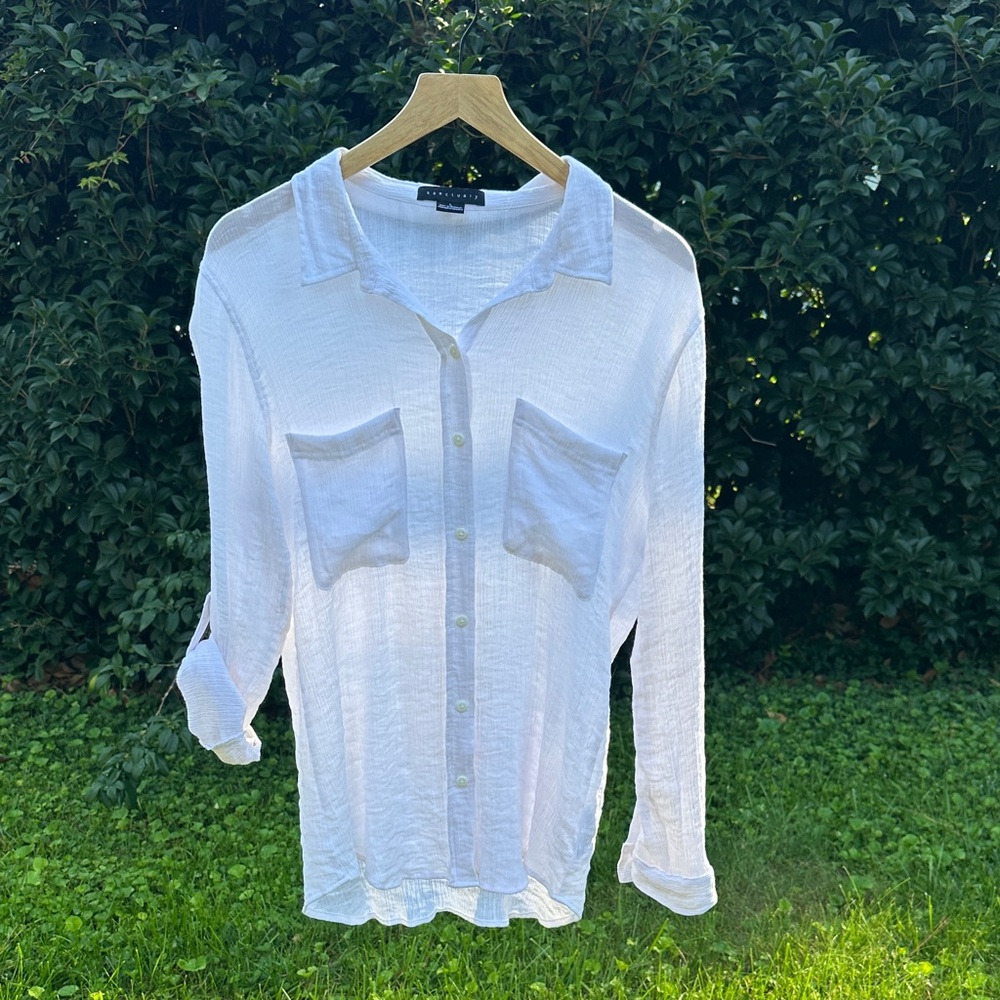 Sanctuary White Button Down Shirt
